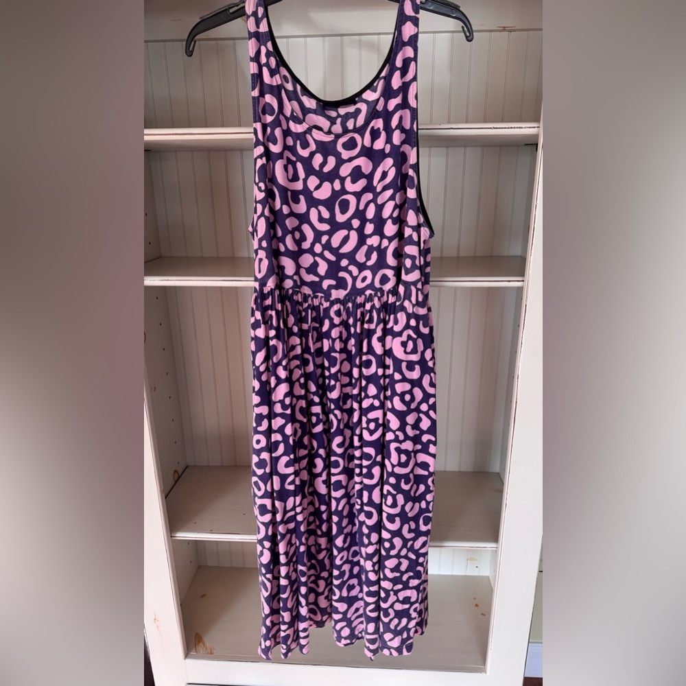 Nooworks Naomi Dress in Pink and Purple Leopard Print